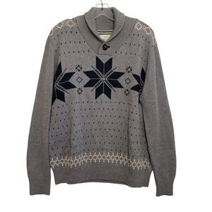 Weatherproof Men's Large Grey Sweater, 100% Cotton